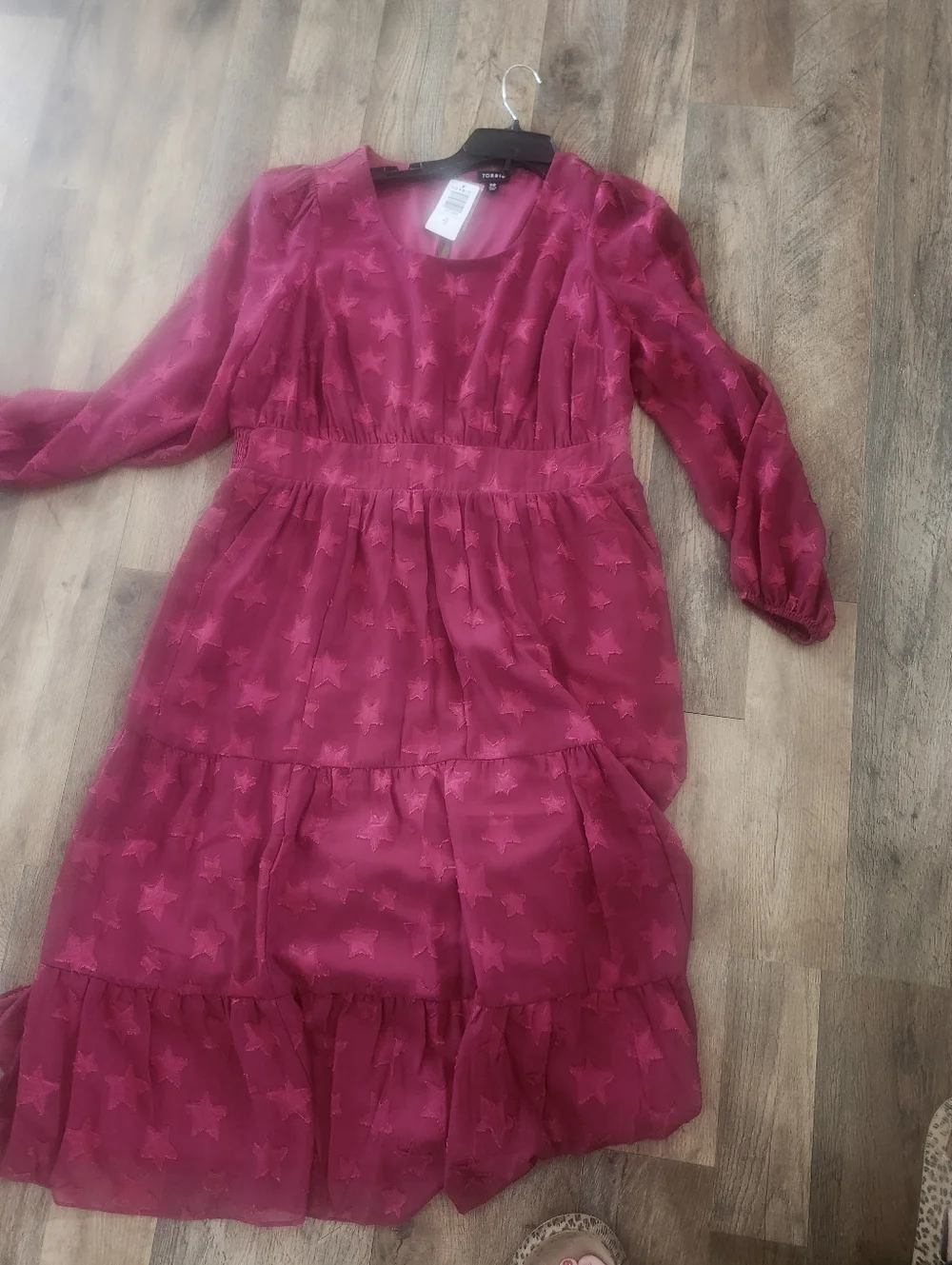 Torrid Clip Dot Star Midi Dress, 10, NWT - Picture 3 of 4